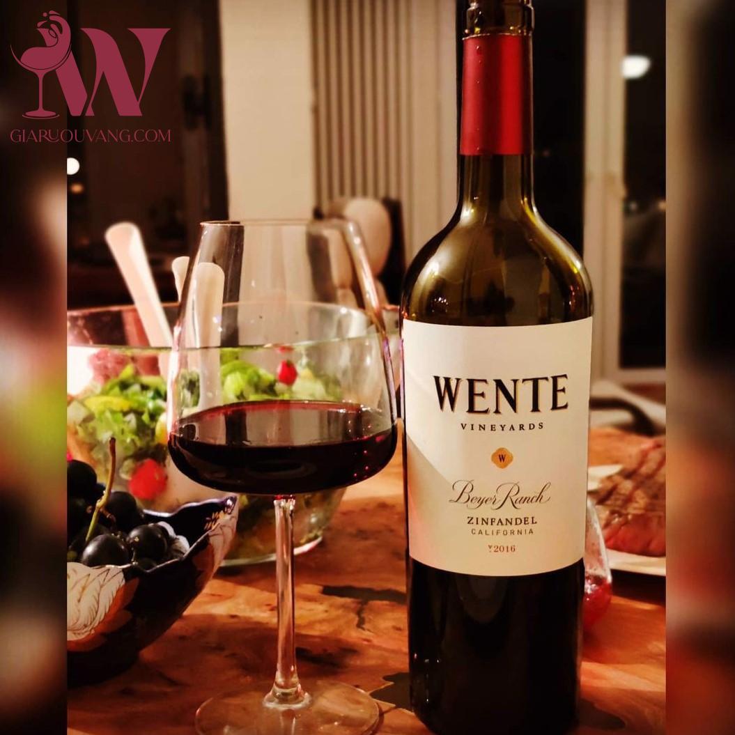 VANG MỸ WENTE VINEYARDS BEYER RANCH ZINFANDEL 14 ĐỘ
