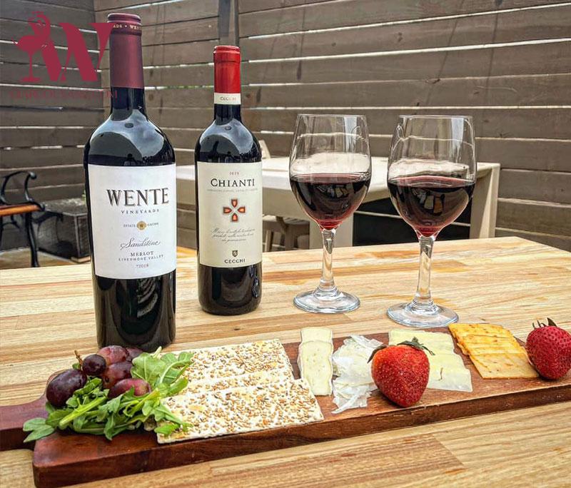 VANG MỸ WENTE VINEYARDS SANDSTONE MERLOT 13,5 ĐỘ-RẺ