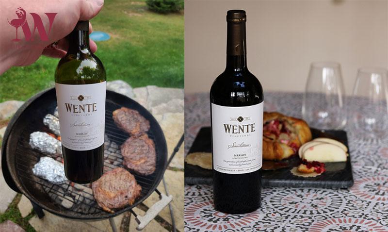 VANG MỸ WENTE VINEYARDS SANDSTONE MERLOT 13,5 ĐỘ-RẺ