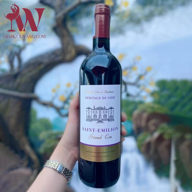 VANG PHÁP HERITAGE DE NIER SAINT EMILION GRAND CRU 14 ĐỘ